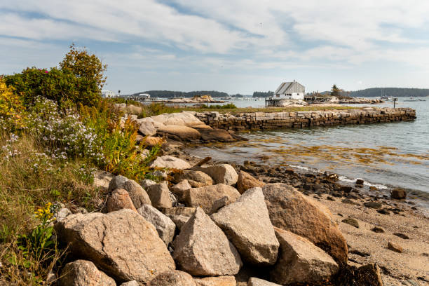 istock Rocky Stonington, Maine shoreline 1286014507