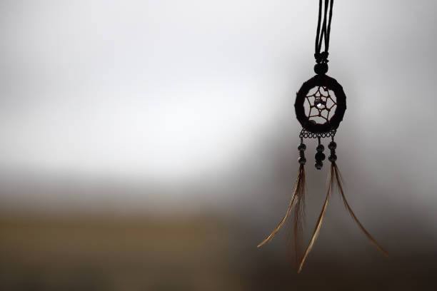 istock dreamcatcher on a gray background. Silhouette. 1286022152
