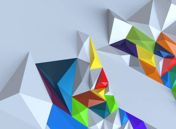 istock Abstract background of polygons on white background 1286022526