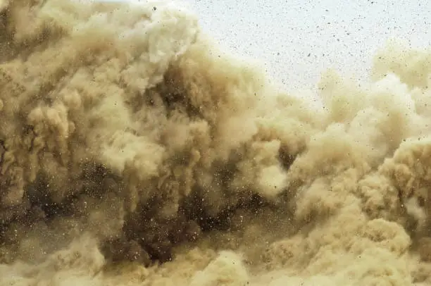 Photo of Rubble and dust in the Arabian desert