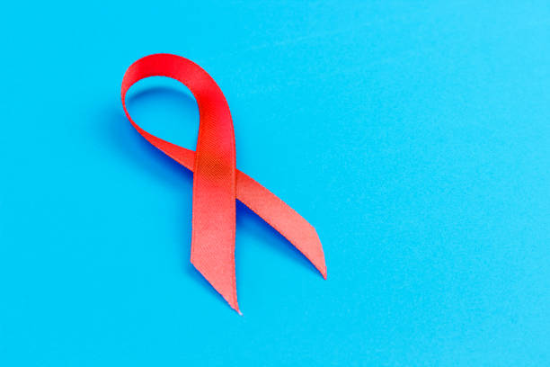istock Red Ribbon. Aids Awareness. World Aids Day concept. Anorexia problem. Vasculitis problem 1286027346