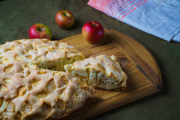 istock Traditional apple pie baked in a home oven. 1286031364