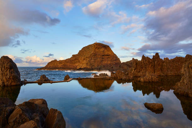 istock Madeira island natural water pool, wonderful environment and nature 1286031468