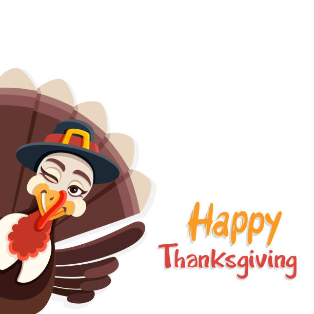 illustrazioni stock, clip art, cartoni animati e icone di tendenza di tacchino pellegrino del ringraziamento. - thanksgiving dinner party feast day turkey