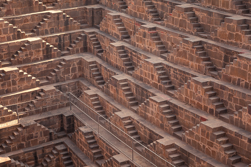 Chand Bawri, Step Well in Abhaneri town, at the Rajasthan region in India.