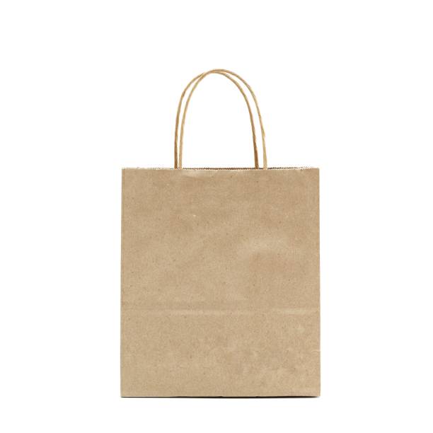 istock Brown paper bag isolated on white background 1286047662