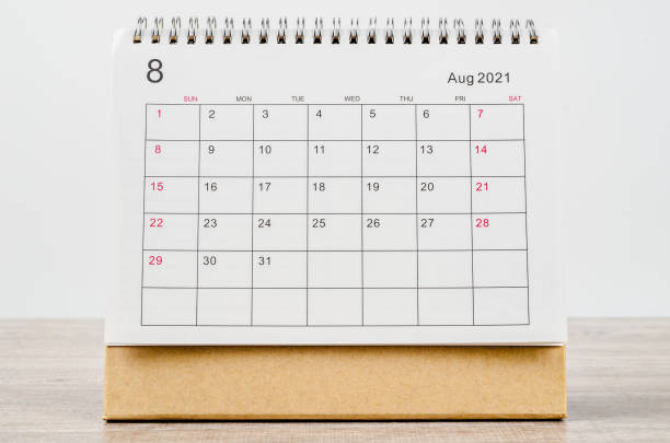 istock August 2021 Calendar desk for organizer to plan and reminder 1286061970