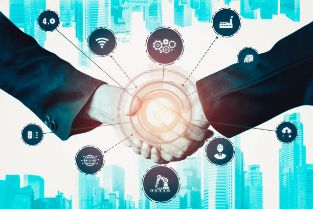 istock Industry 4.0 technology concept - Smart factory for fourth industrial revolution 1286063394