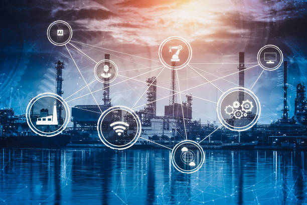 istock Industry 4.0 technology concept - Smart factory for fourth industrial revolution 1286063869