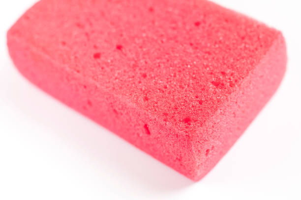 istock Pink micro sponge for cleaning and washing a car 1286066699