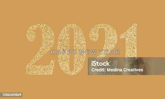 istock Happy New Year 2021 Background. Template for Christmas flyers, greeting cards, brochures. 1286069869