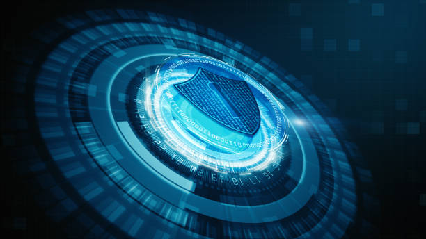 istock HUD and Shield Icon of Cyber Security, Digital Data Network Protection, Future Technology Network Background Concept. 1286070179