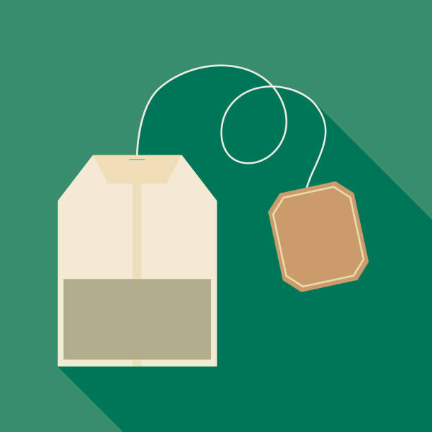 ikona torebki - green tea tea teabag green stock illustrations