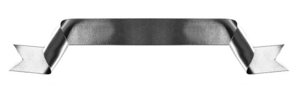 istock Satin ribbon banner on white 1286074897