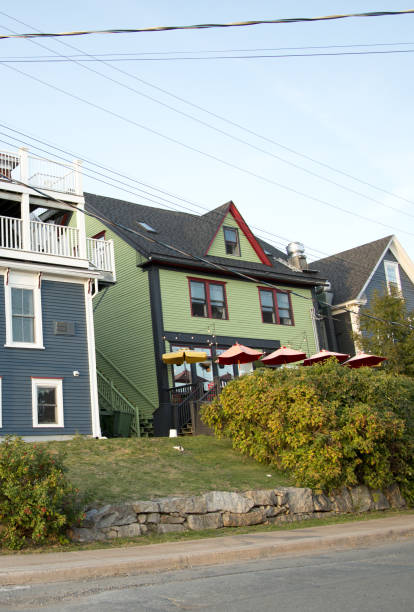 istock Homes in empty road, Lunenburg. Stay At Home concept. 1286082626