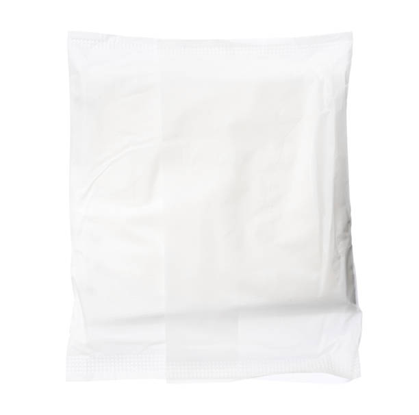 istock Packed female medical pad isolated on white background 1286082930
