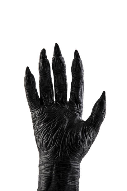 istock Creepy monster hand isolated on white background with clipping path 1286083511