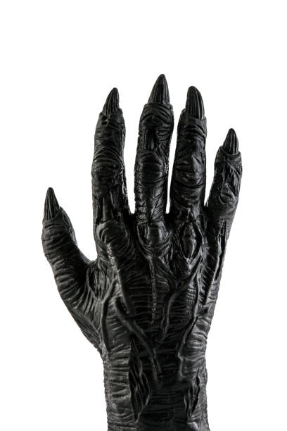 istock Creepy monster hand isolated on white background with clipping path 1286083528