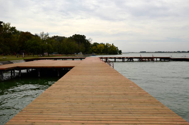 istock wooden dock on Palic lake, Subotica 1286089956