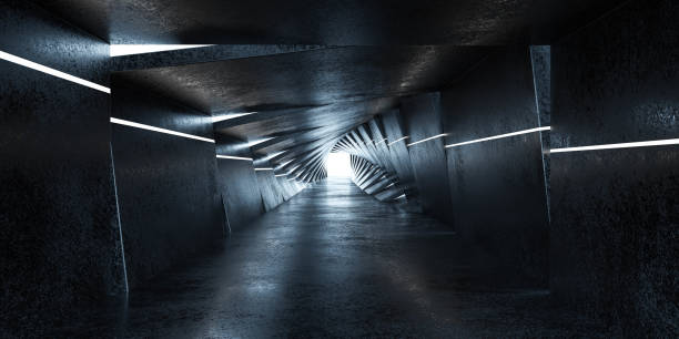 istock dark abstract concrete geometric architecture concrete background 3D render illustration 1286094357