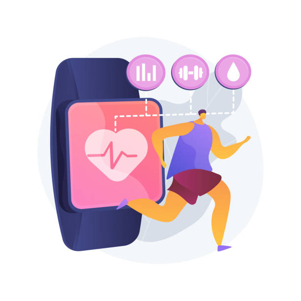 istock Healthcare trackers wearables and sensors abstract concept vector illustration. 1286095492