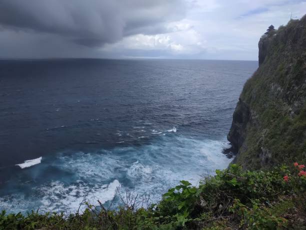istock Panoramic sea view from Uluwatu cliffs before rain in Bali, Indonesia. 1286098690