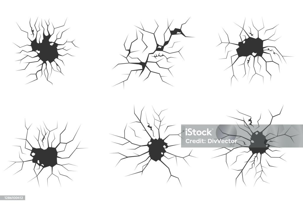 Uncorcker Vector Crack Vector Set Stock Illustration - Download Image Now - Broken ...