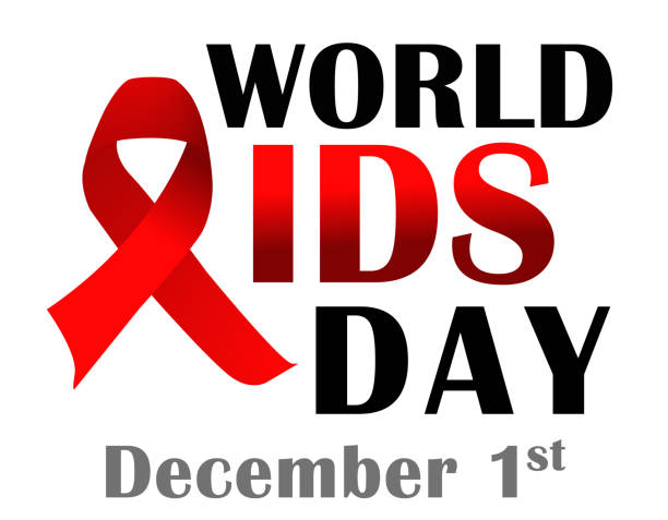 世界エイズデー 12月1日 バナーまたはポスター - retrovirus hiv sexually transmitted disease aids点のイラスト素材／クリップアート素材／マン�ガ素材／アイコン素材