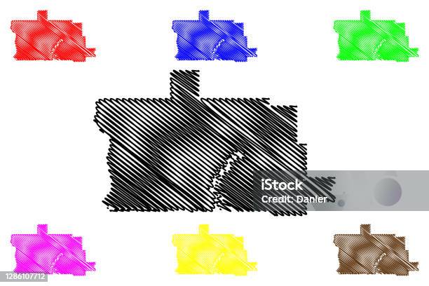 カルカシュー郡ルイジアナ州マップベクトルイラスト落書きスケッチカルカシュー教区マップ いたずら書きのベクターアート素材や画像を多数ご用意