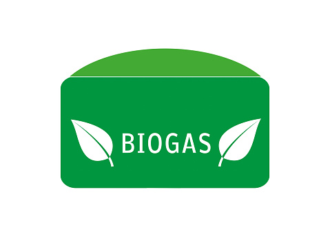 Biogas plant vector on white background