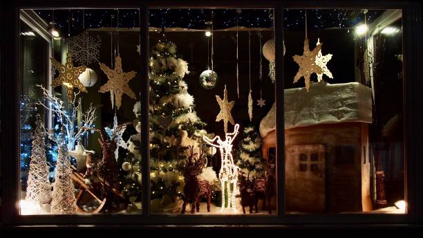 Christmas Shop Window stock photo
