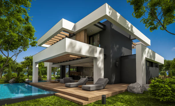 istock 3d rendering of modern house in luxurious style 1286123301