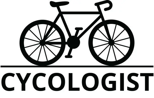 Vector illustration of CYCOLOGIST - Bicycle Gift, Bike Gift