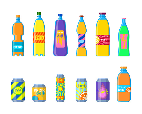 Ilustración de Color De Dibujos Animados Diferentes Refrescos Botellas  Iconos Conjunto Vector y más Vectores Libres de Derechos de Bebida - iStock