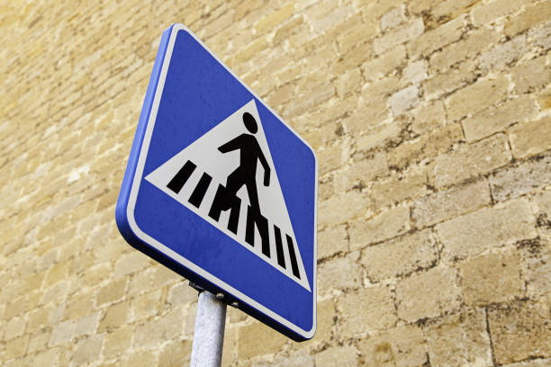 istock Zebra crossing to cross the street safely 1286130176