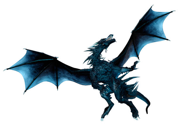 istock 3D illustration fantasy dragon on white 1286131264