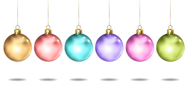 istock Set of Christmas balls isolated on white background. 1286132244