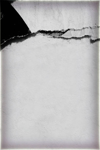istock Old ripped torn paper crumpled creased posters grunge textures backdrop surface backgrounds placard Black and White 1286132337