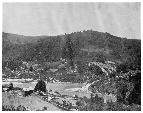 Antique black and white photo of the United States: Hills of the Ouachita, near Hot Springs, Arkansas