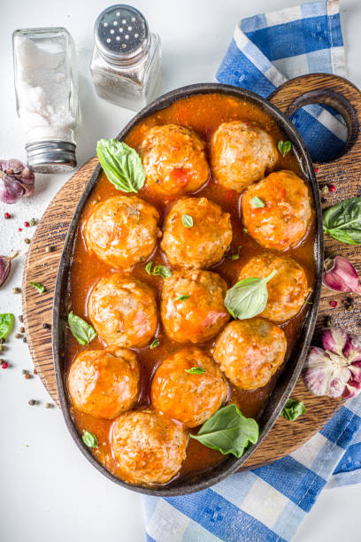 istock Meatballs in tomato sauce 1286138257