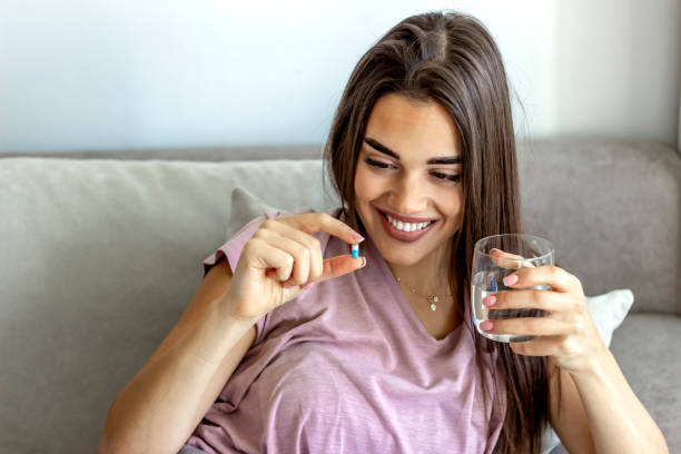 istock Taking my daily vitamin supplement. 1286138529