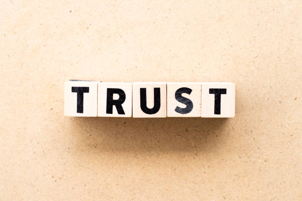 istock Letter block in word trust on wood background 1286143309