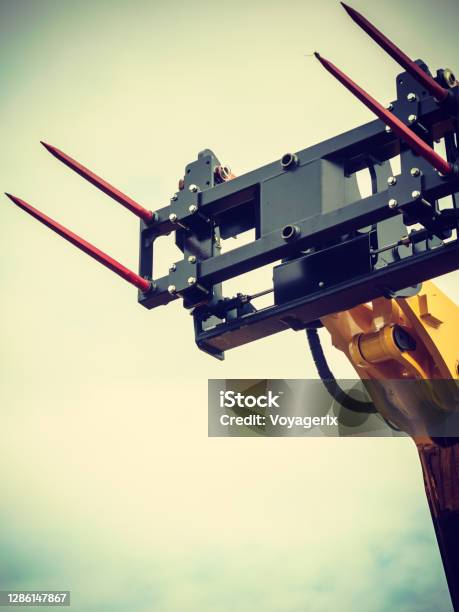 Loader Square Haystack Forklift Industrial Loader For Haystack Stock Photo - Download Image ...