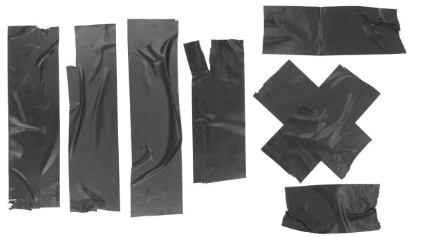 istock Black adhesive tape isolated 1286148450