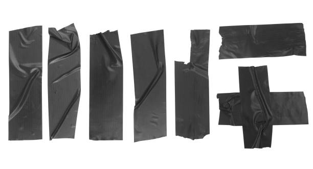 istock Black adhesive tape isolated 1286148452