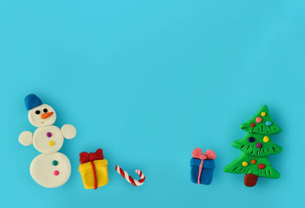 Plasticine applique on New Year's theme