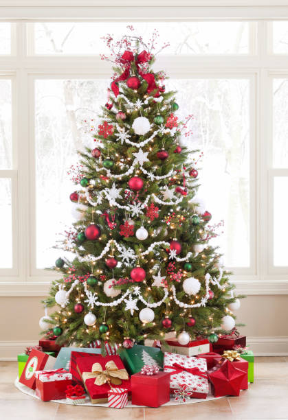 albero di natale - christmas christmas tree angel decoration foto e immagini stock