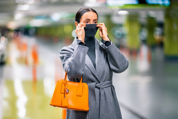 istock Turtle neck sweater as an alternative face covering 1286151258