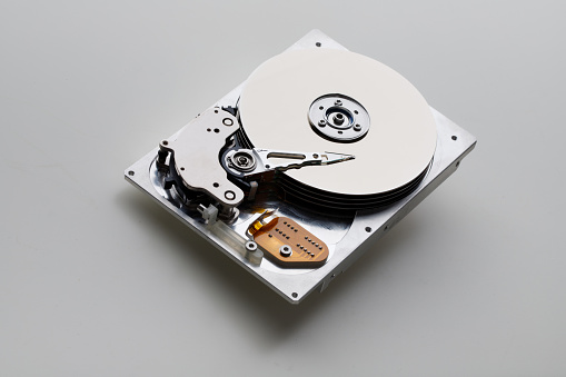 Opened classic hard disk
