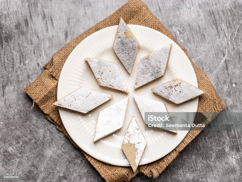 Kaju Katli Kaju Barfi Là Một Hình Kim Cương Ấn Độ Ngọt Ngào Làm ...